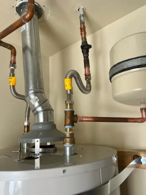 Water heater installation and plumbing repair in Petroleum