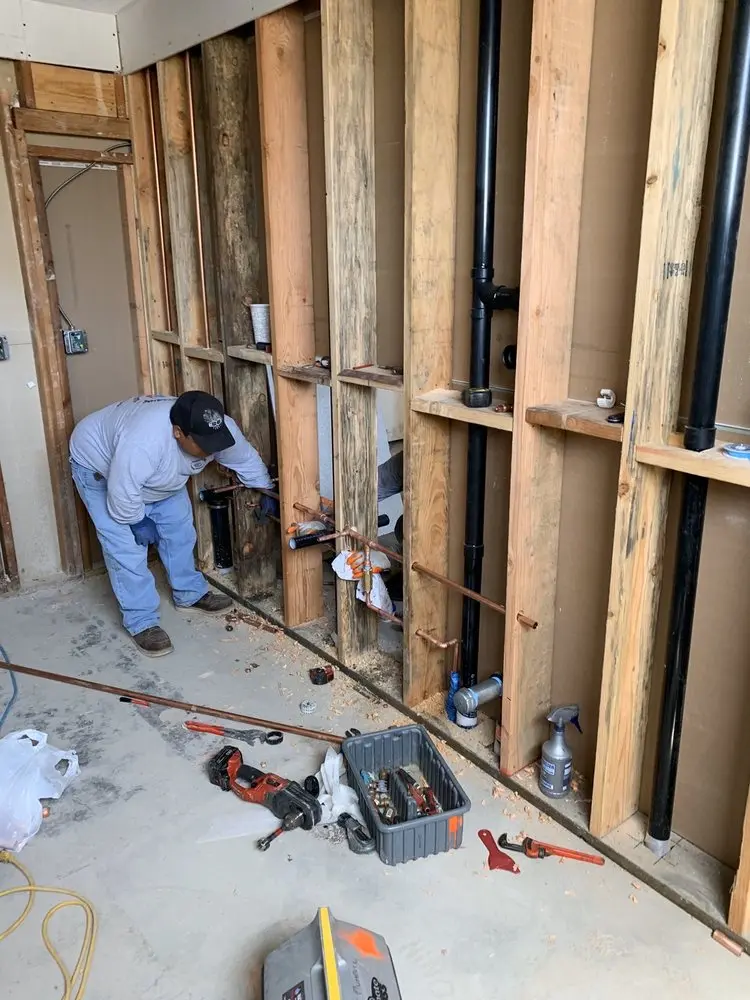 Commercial rough-in plumbing for Gas Line Repair in Petroleum
